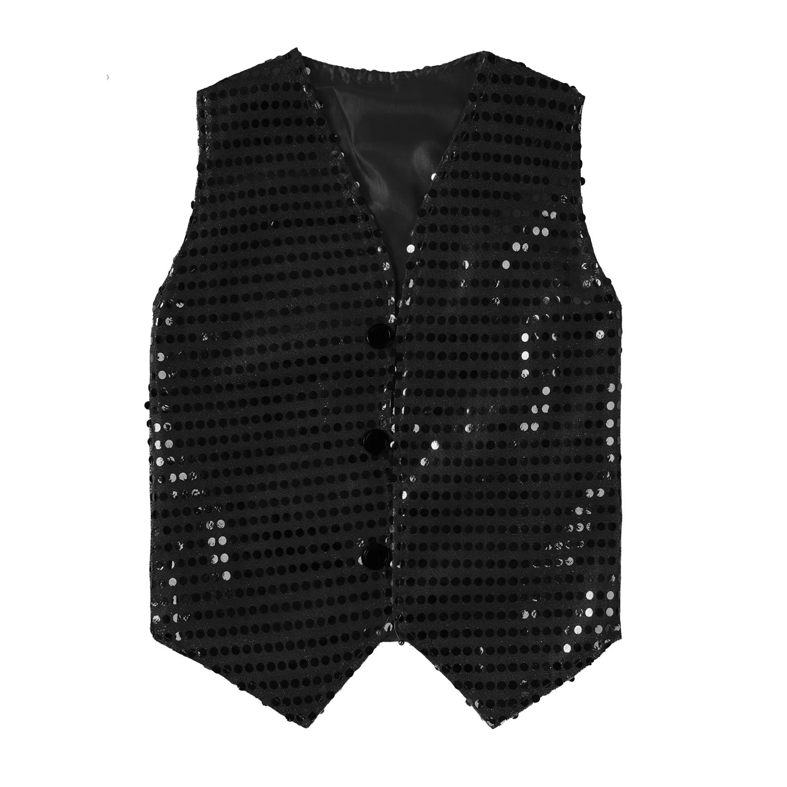 Children Adult Hip Hop Street Jazz Dance Choir Vest Shiny Sequin Waistcoat Party Magician Cosplay Stage Performance Costume - PratSN