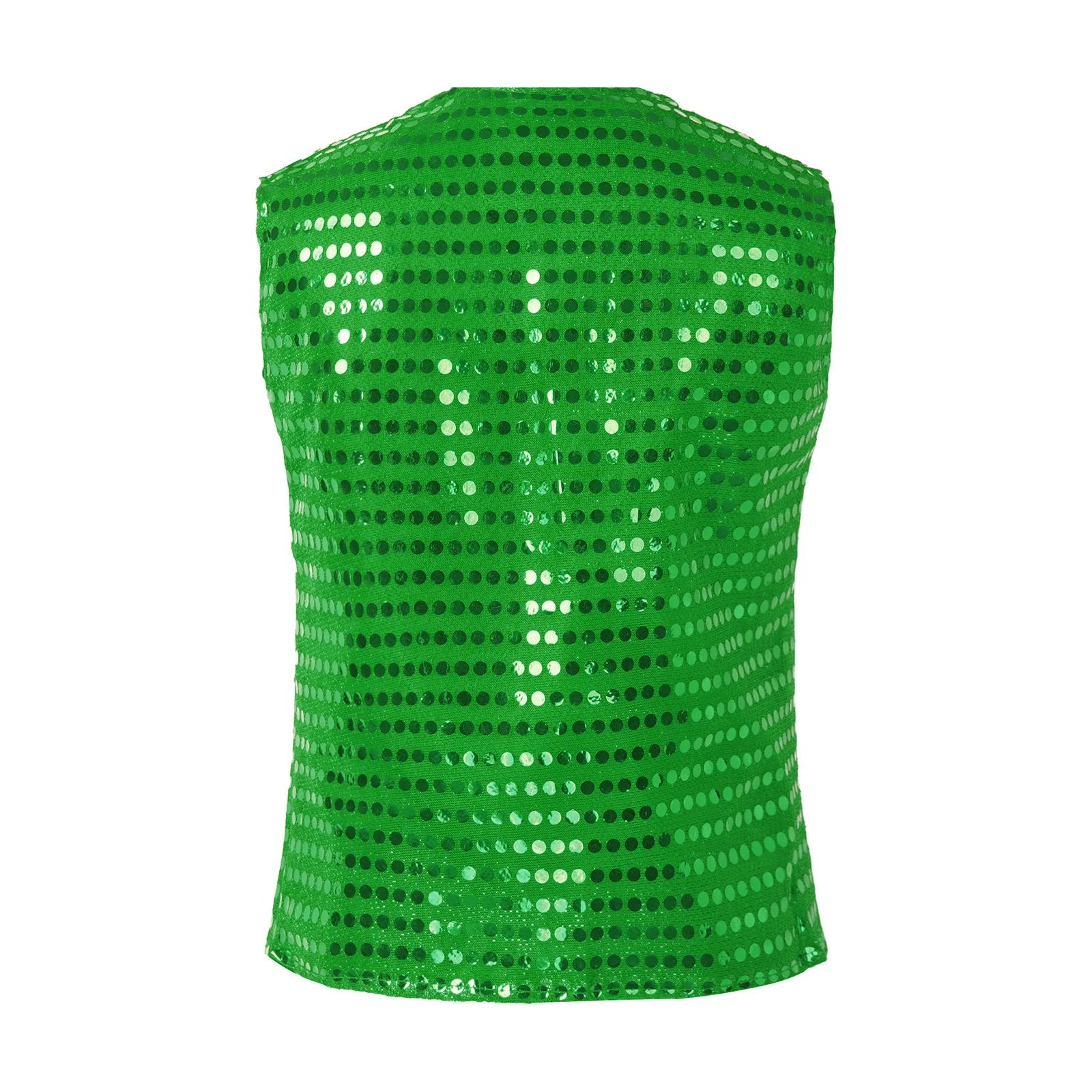 Children Adult Hip Hop Street Jazz Dance Choir Vest Shiny Sequin Waistcoat Party Magician Cosplay Stage Performance Costume - PratSN