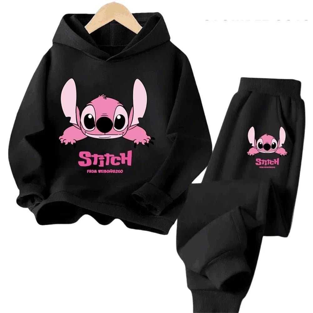 Children Hoodies Stitch Pullover Sweatshirt Anime Tracksuit Manga Cartoons Girls Boy Kids Autumn Casual Clothes - PratSN