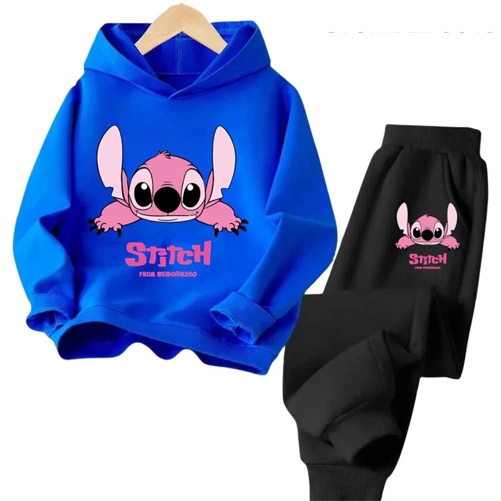 Children Hoodies Stitch Pullover Sweatshirt Anime Tracksuit Manga Cartoons Girls Boy Kids Autumn Casual Clothes - PratSN