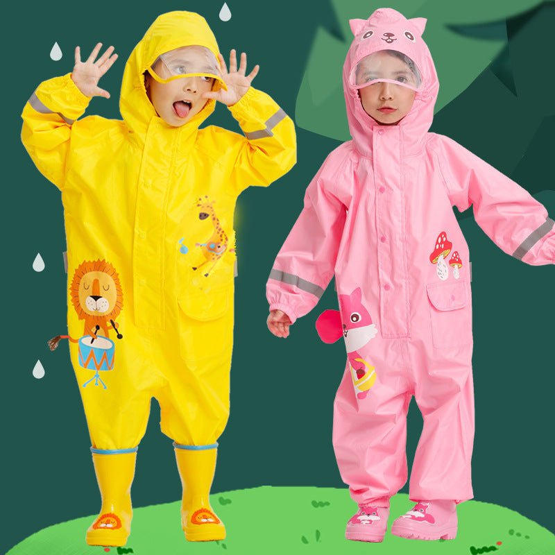 Children's Cartoon Waterproof Suit One - Piece Rain Pants - PratSN