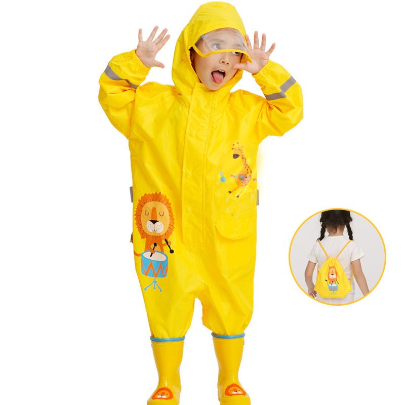 Children's Cartoon Waterproof Suit One - Piece Rain Pants - PratSN