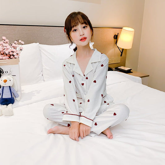 Children's Clothing Girls Pajamas Set Home Clothes Cute Printed Cartoon Two - piece Suit - PratSN