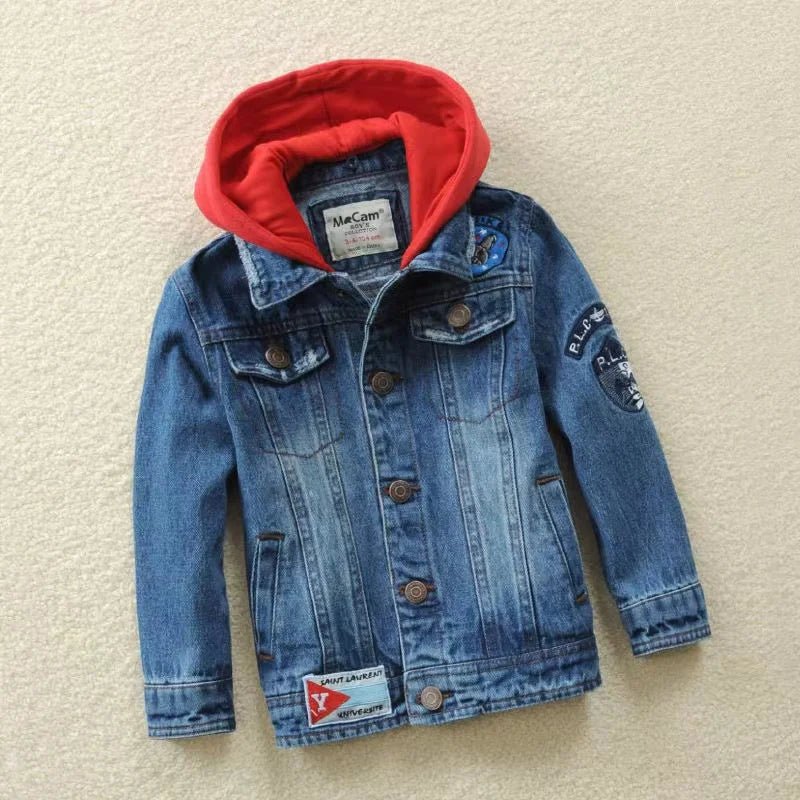 Children's Clothing Teenage Boys Jacket Teenage Sports Denim Jacket Spring and Autumn Fashion Boy Clothing Jacket Kids - PratSN