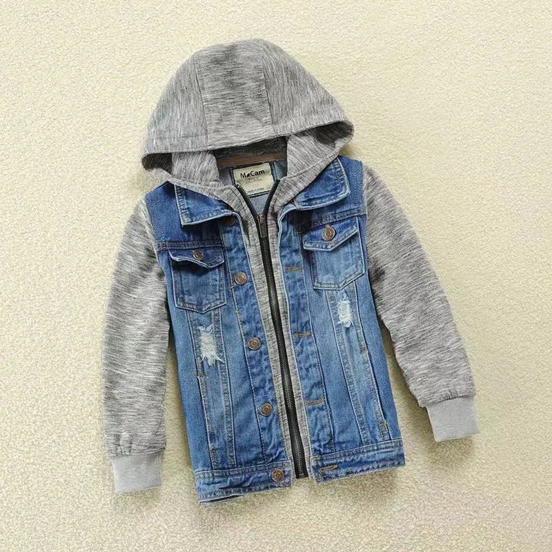 Children's Clothing Teenage Boys Jacket Teenage Sports Denim Jacket Spring and Autumn Fashion Boy Clothing Jacket Kids - PratSN