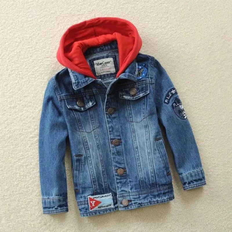 Children's Clothing Teenage Boys Jacket Teenage Sports Denim Jacket Spring and Autumn Fashion Boy Clothing Jacket Kids - PratSN