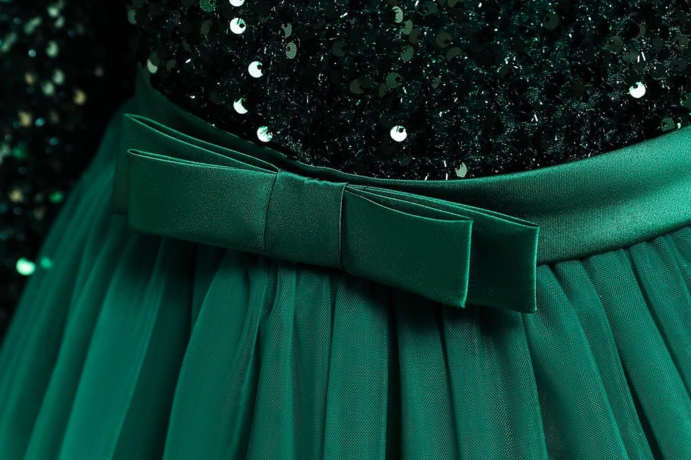 Children's dress girl sequins birthday dress princess dress little girl presenter piano performance clothes in stock - PratSN
