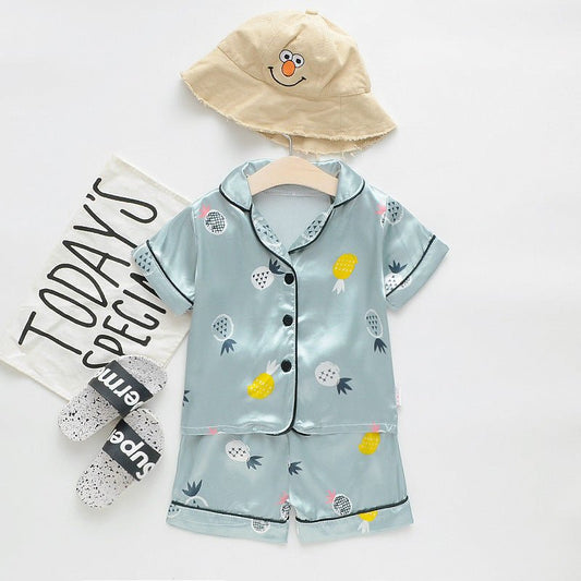 Children's ice silk summer pajamas - PratSN