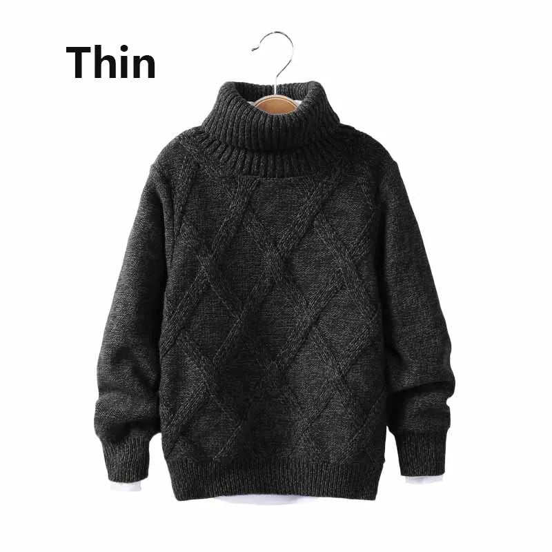 Children's Turtleneck Jumper Boys Thickened Padded Warm Sweater Autumn Winter New Girls Solid Colour Fashion Casual Coat 3 - 10Y - PratSN