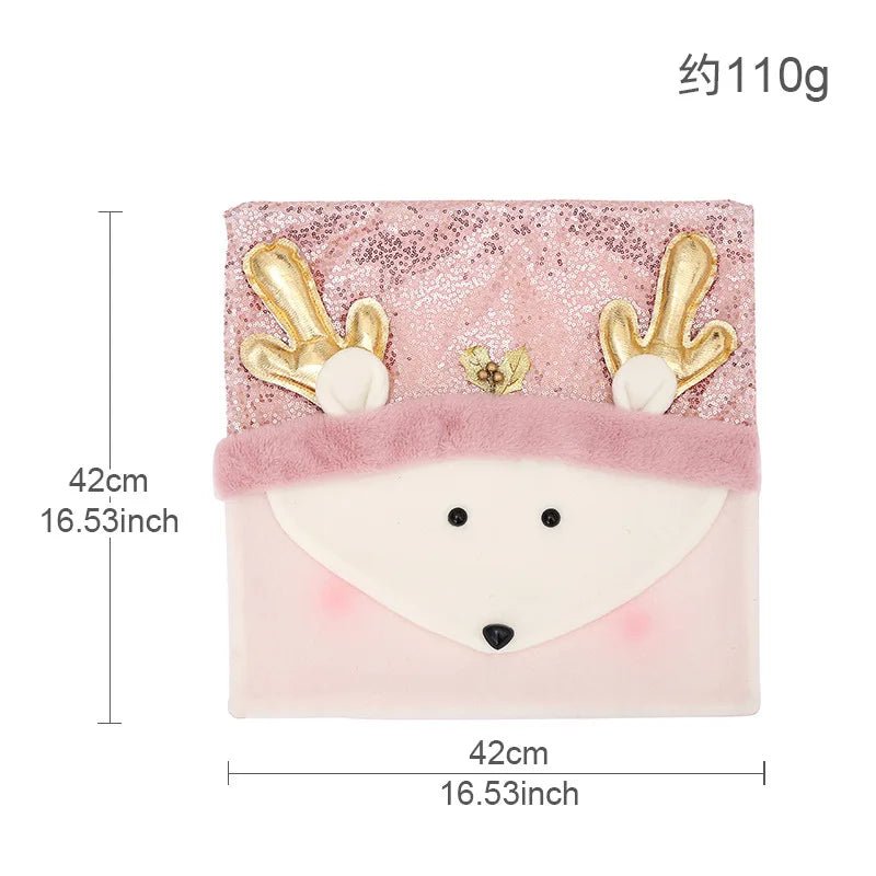 Christmas 3D Cushion Cover Snowman Santa Elk Pattern Pillowcase Sofa Cushion Covers for Home 2026 New Year Christmas Decorations - PratSN