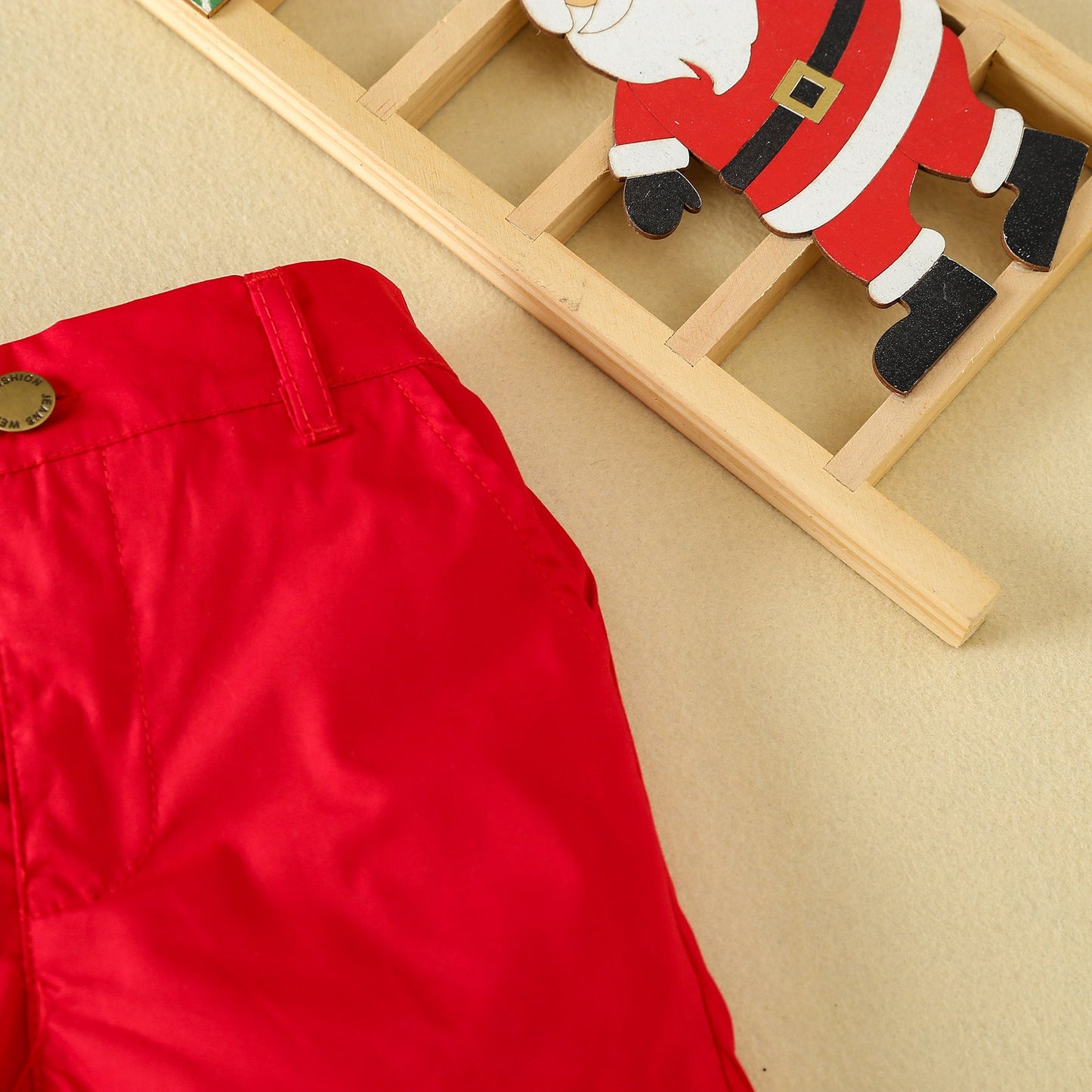 Christmas Children's Clothing Boys' Short - sleeved Printed Shirt Toddler Boys Christmas Outfits Gentleman Sets - PratSN