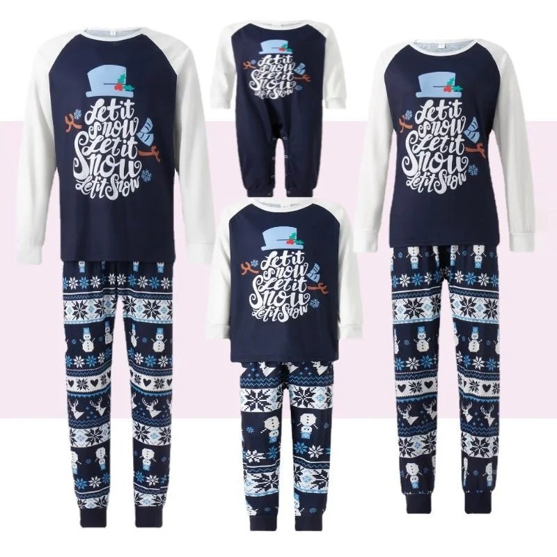 Christmas Pajamas Family Matching Outfits Adult And Kids Clothes Tops+Pants Xmas Sleepwear Sets Newborn Baby Boy Girl Jumpsuit - PratSN