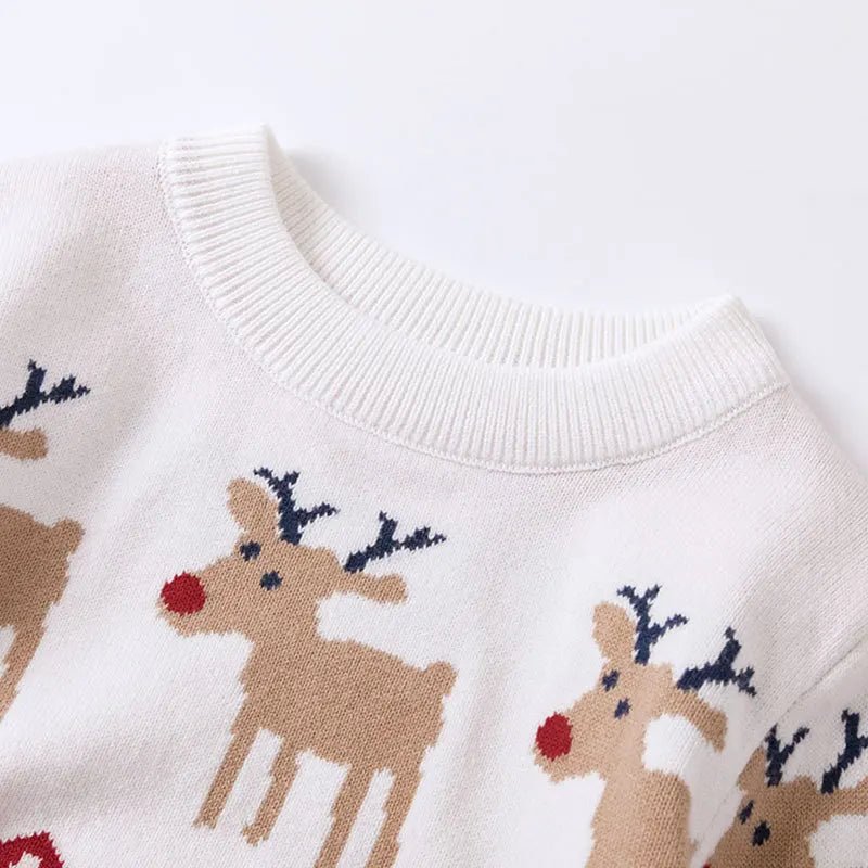 Christmas Sweaters Children Autumn Winter Warm Pullover Baby Cartoon Knitted Sweaters Kids Clothes 2 - 6 Year Boy Girl Xmas Jumper - PratSN