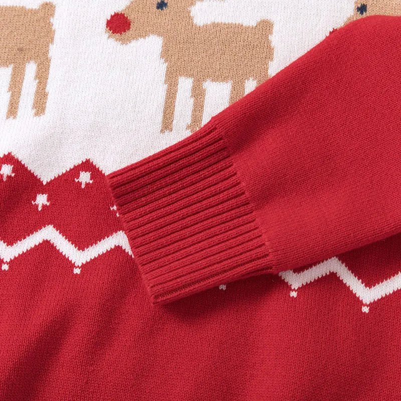 Christmas Sweaters Children Autumn Winter Warm Pullover Baby Cartoon Knitted Sweaters Kids Clothes 2 - 6 Year Boy Girl Xmas Jumper - PratSN