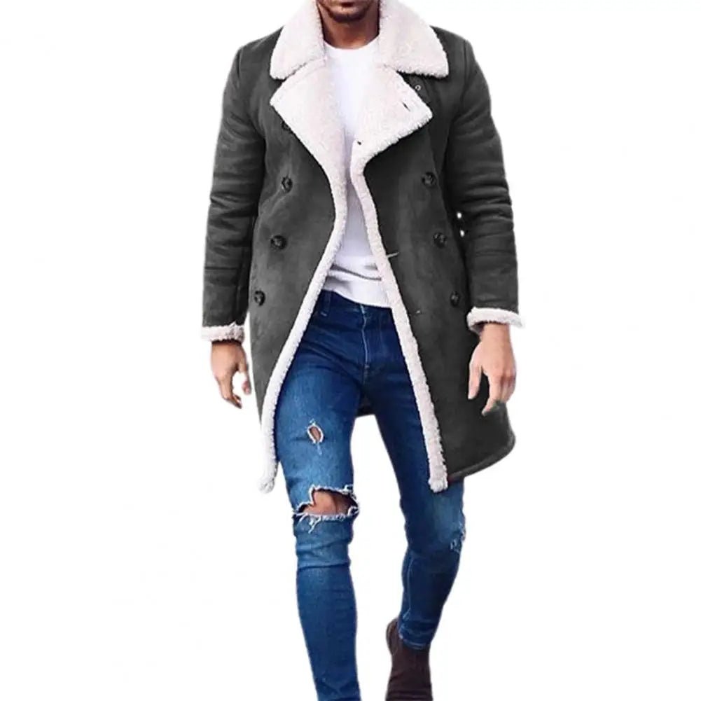 Coat Fabulous Warm Winter Jacket Plush Winter Coat Handsome Men Coat for Daily Wear - PratSN
