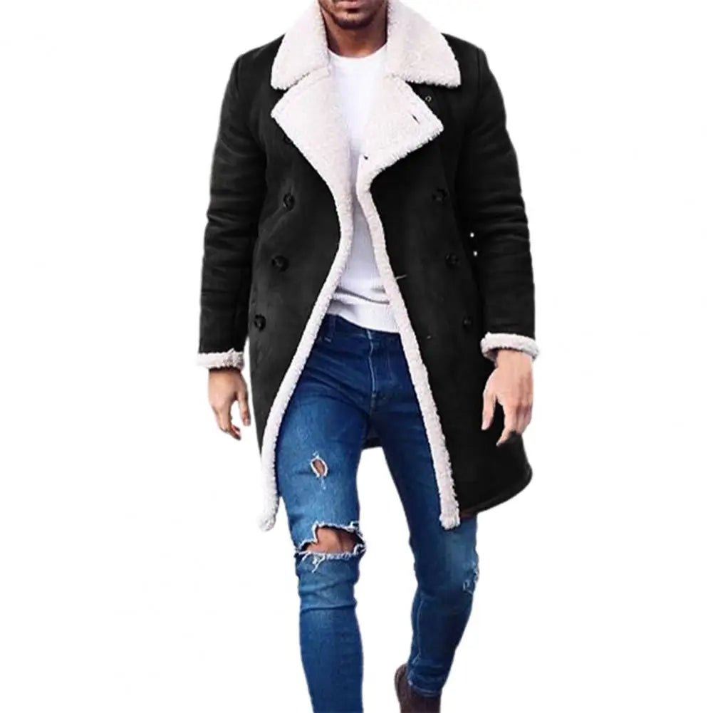 Coat Fabulous Warm Winter Jacket Plush Winter Coat Handsome Men Coat for Daily Wear - PratSN