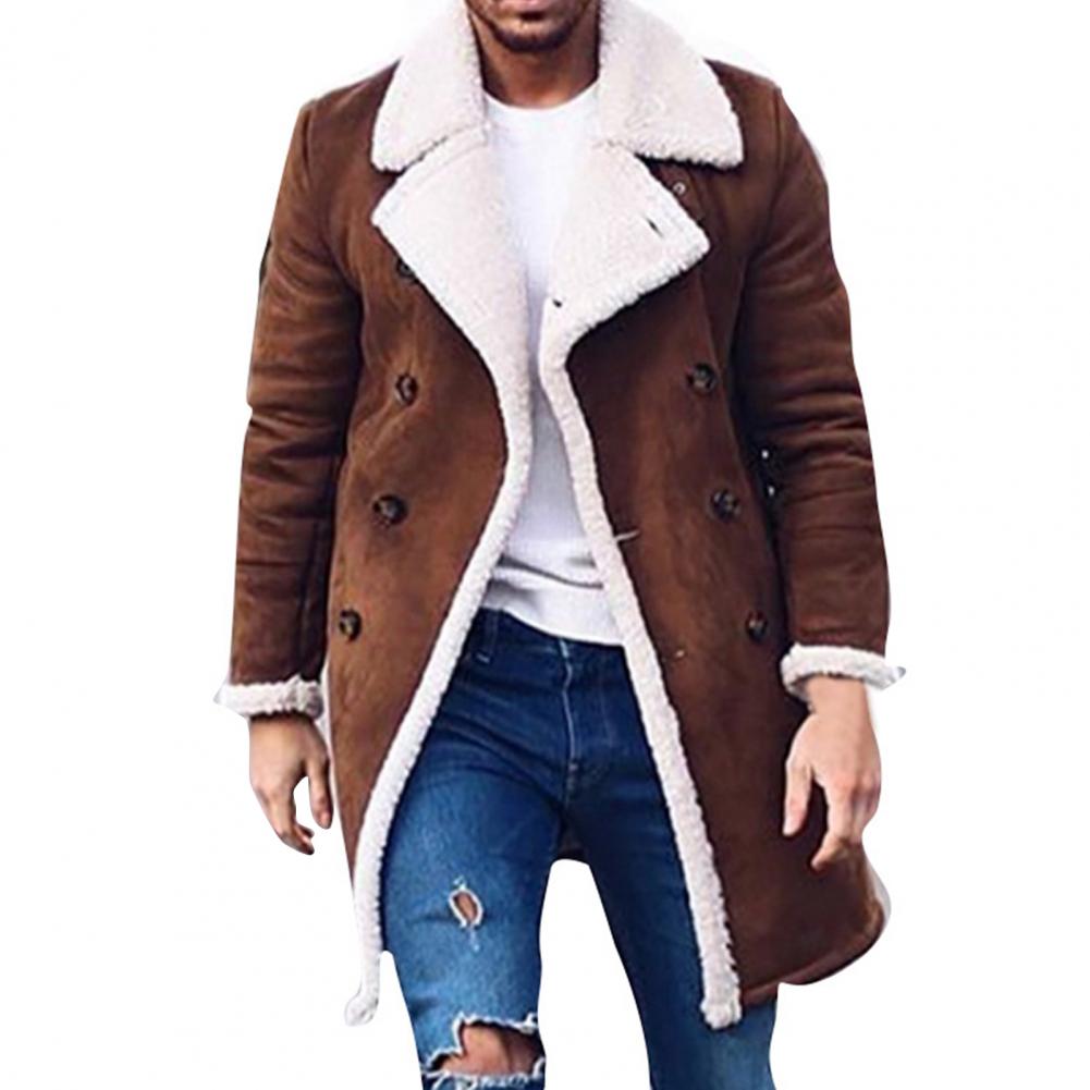 Coat Fabulous Warm Winter Jacket Plush Winter Coat Handsome Men Coat for Daily Wear - PratSN