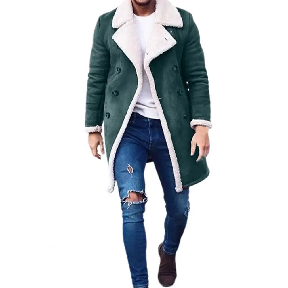 Coat Fabulous Warm Winter Jacket Plush Winter Coat Handsome Men Coat for Daily Wear - PratSN
