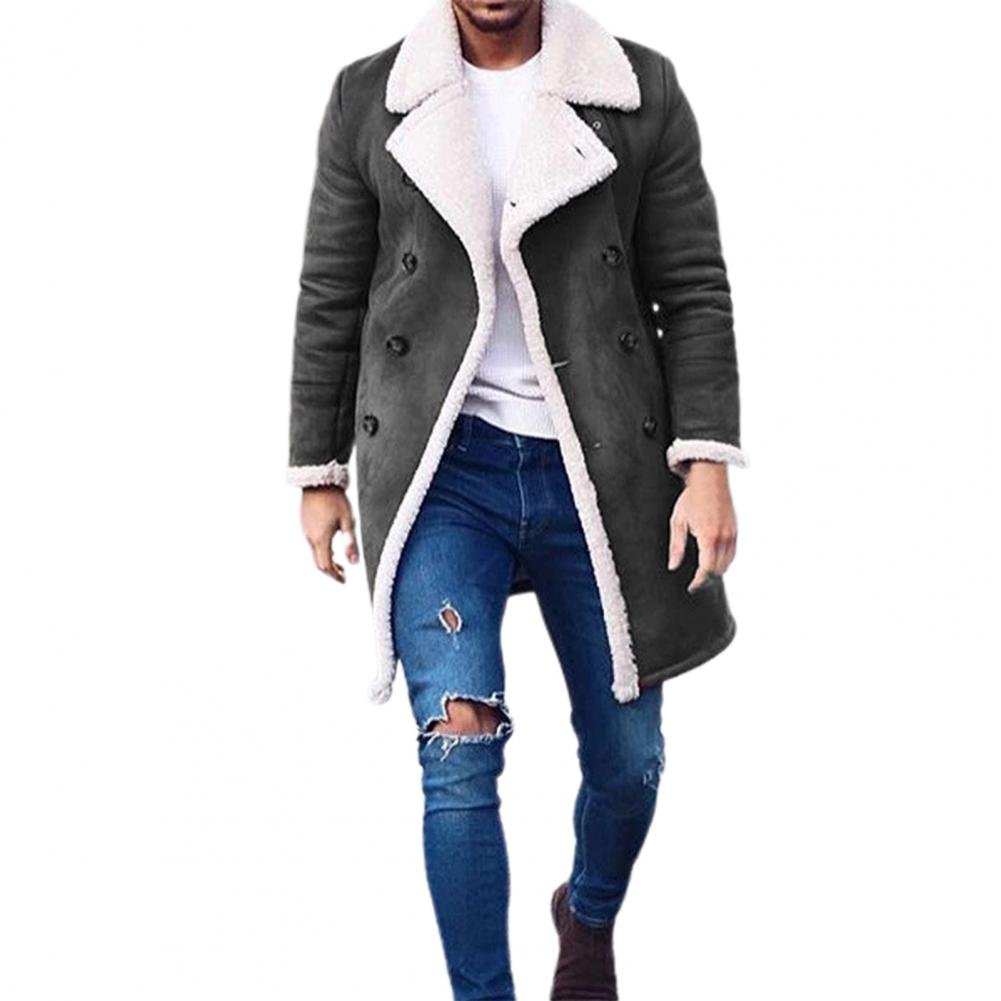 Coat Fabulous Warm Winter Jacket Plush Winter Coat Handsome Men Coat for Daily Wear - PratSN
