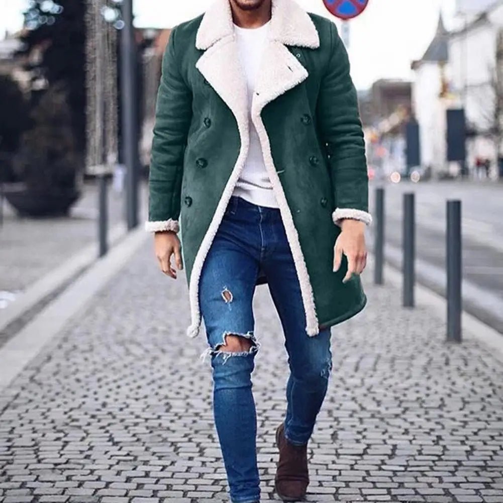 Coat Fabulous Warm Winter Jacket Plush Winter Coat Handsome Men Coat for Daily Wear - PratSN