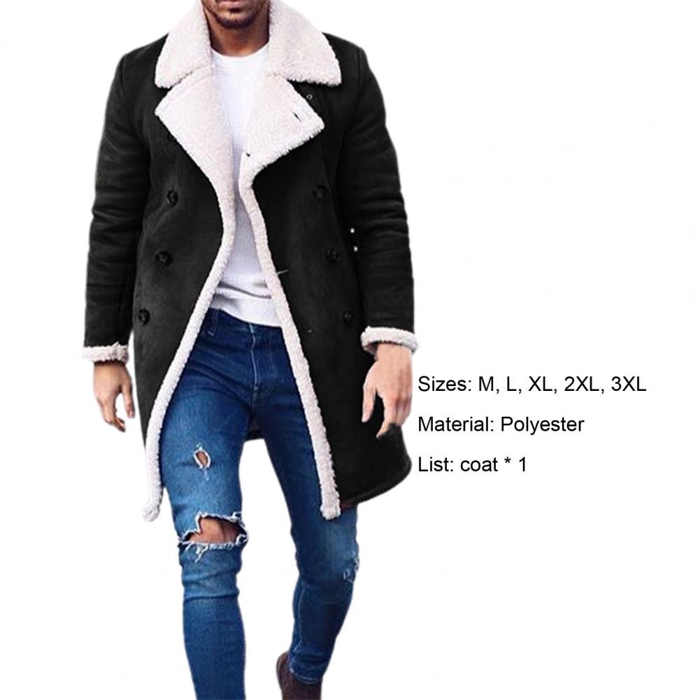 Coat Fabulous Warm Winter Jacket Plush Winter Coat Handsome Men Coat for Daily Wear - PratSN
