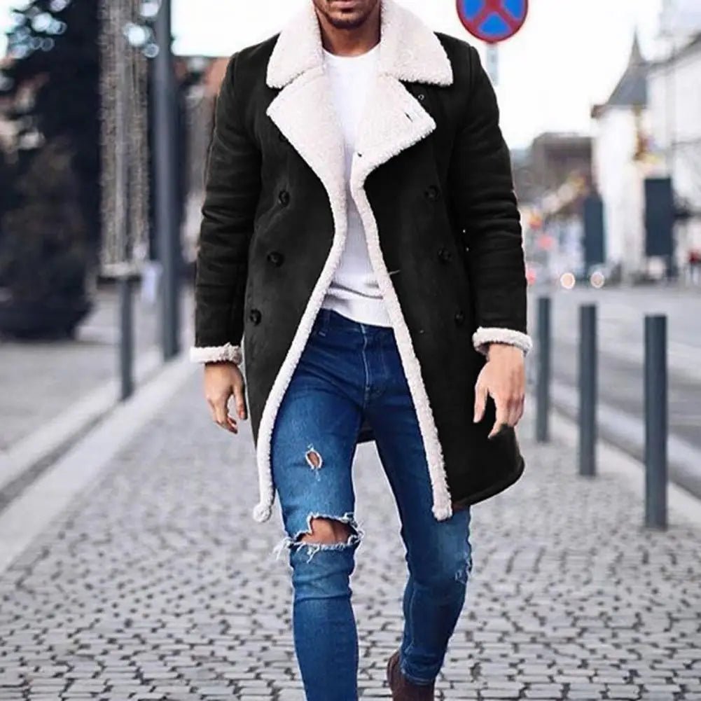 Coat Fabulous Warm Winter Jacket Plush Winter Coat Handsome Men Coat for Daily Wear - PratSN