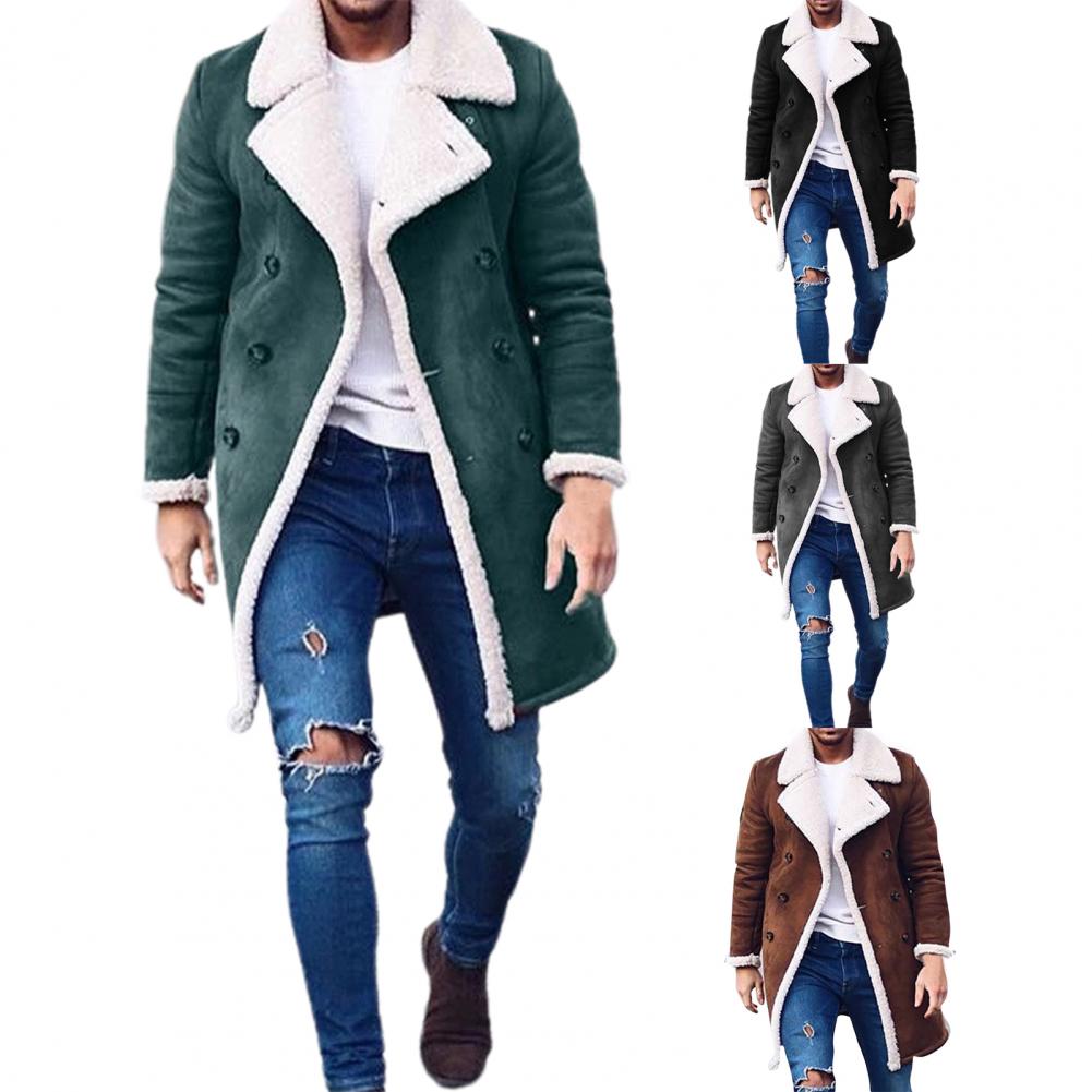 Coat Fabulous Warm Winter Jacket Plush Winter Coat Handsome Men Coat for Daily Wear - PratSN