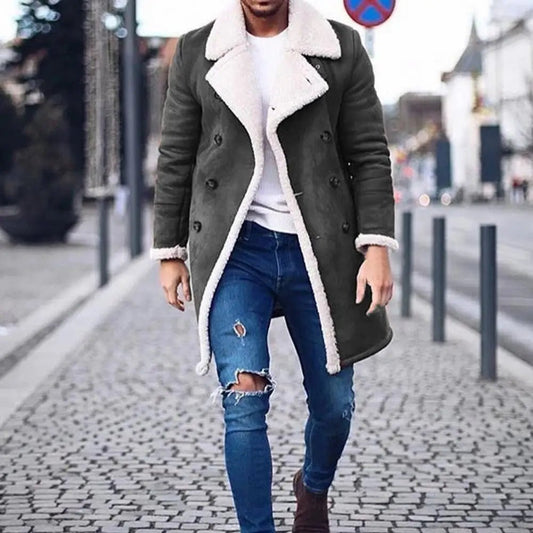 Coat Fabulous Warm Winter Jacket Plush Winter Coat Handsome Men Coat for Daily Wear - PratSN