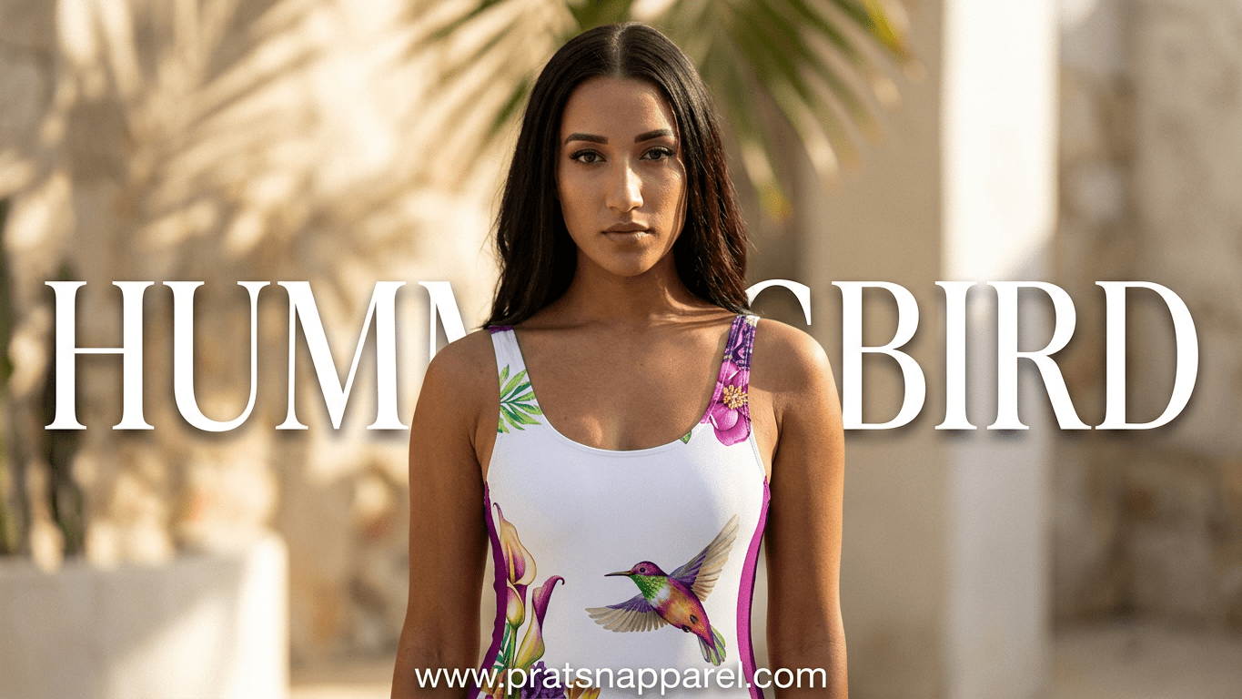 Colorful Bird Print One-Piece Swimsuit - Stylish Bikini for Women | Beach Babes - PratSN