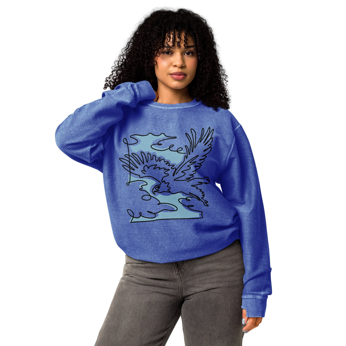 Comfy Cord Sweatshirt Casual Sweatshirt Classic Sweatshirt women's sweatshirt - PratSN