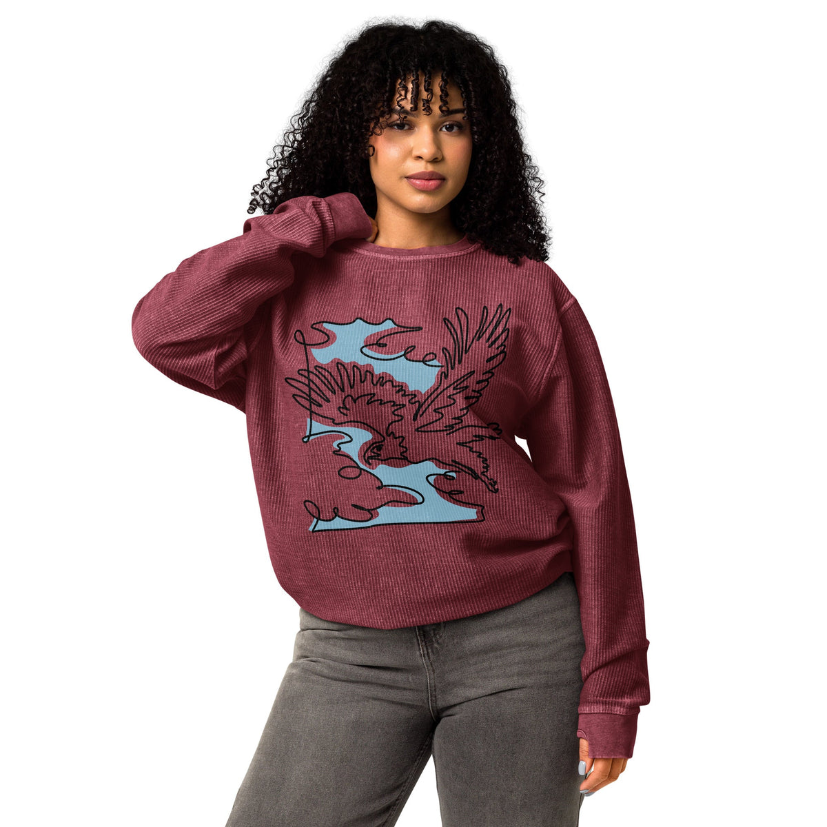 Comfy Cord Sweatshirt Casual Sweatshirt Classic Sweatshirt women's sweatshirt - PratSN