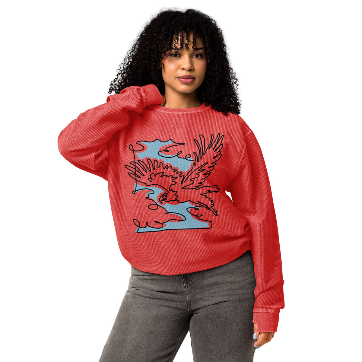 Comfy Cord Sweatshirt Casual Sweatshirt Classic Sweatshirt women's sweatshirt - PratSN