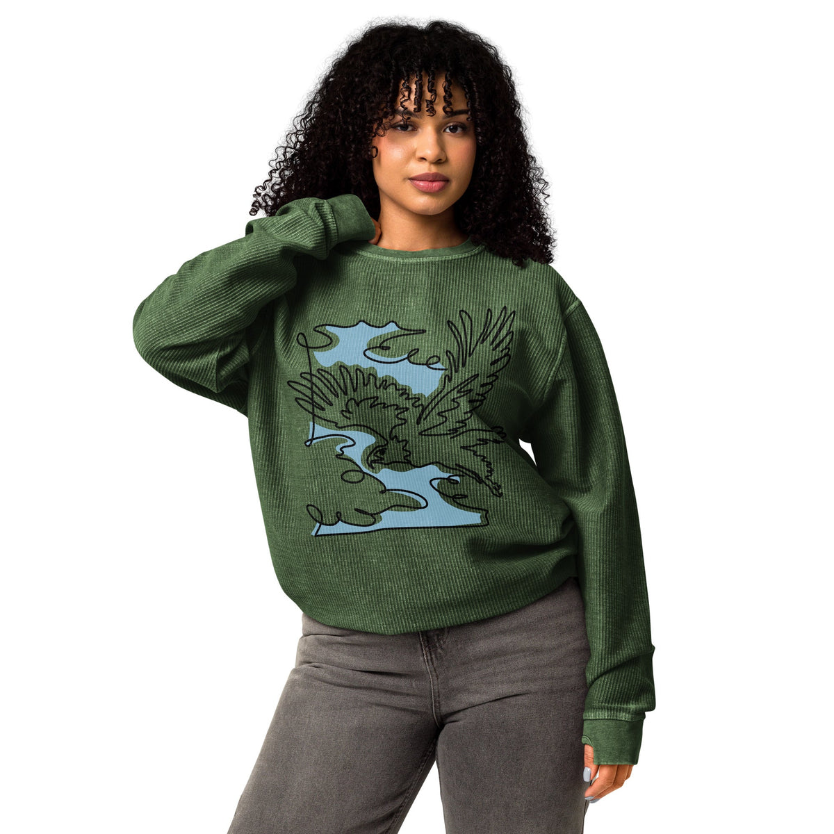 Comfy Cord Sweatshirt Casual Sweatshirt Classic Sweatshirt women's sweatshirt - PratSN