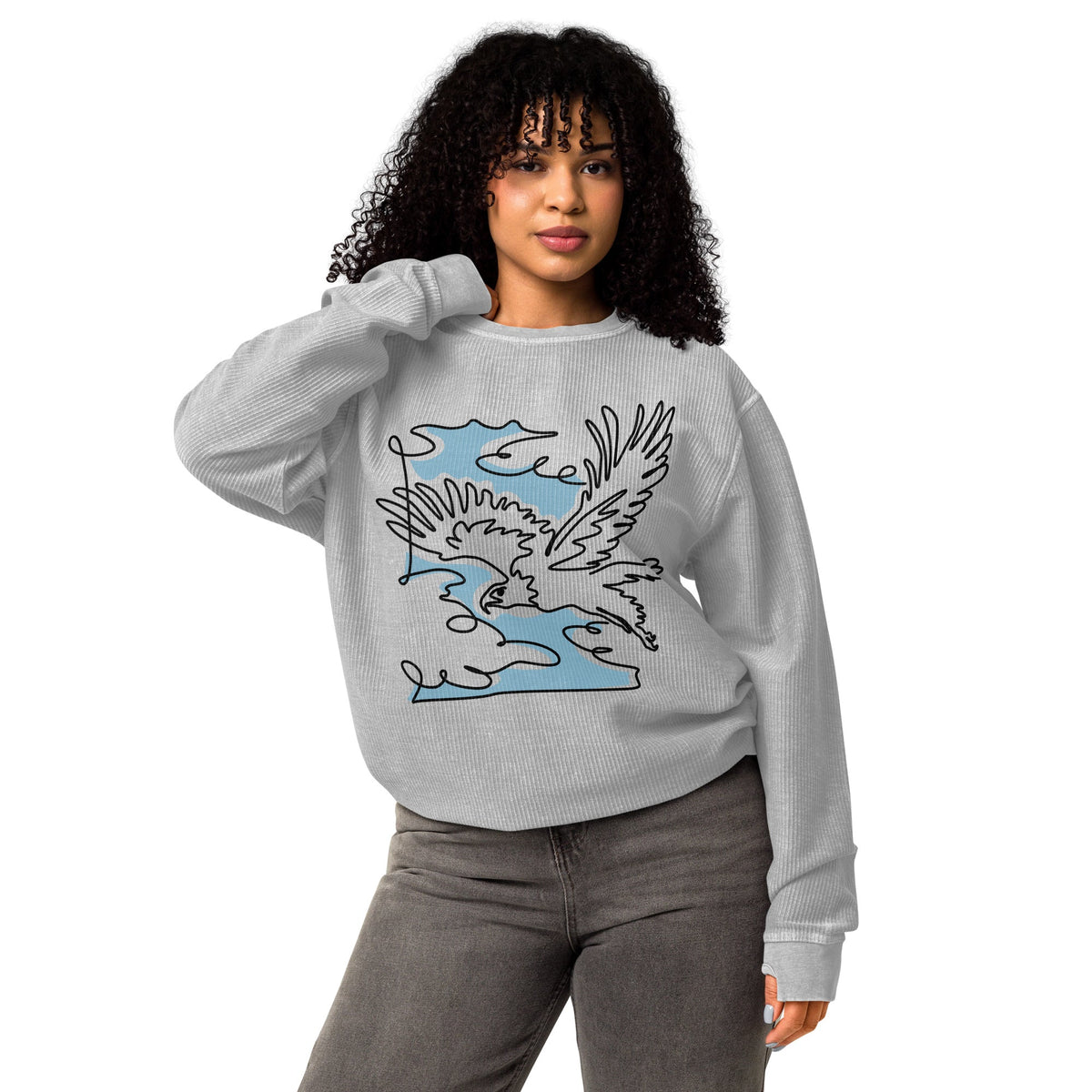 Comfy Cord Sweatshirt Casual Sweatshirt Classic Sweatshirt women's sweatshirt - PratSN