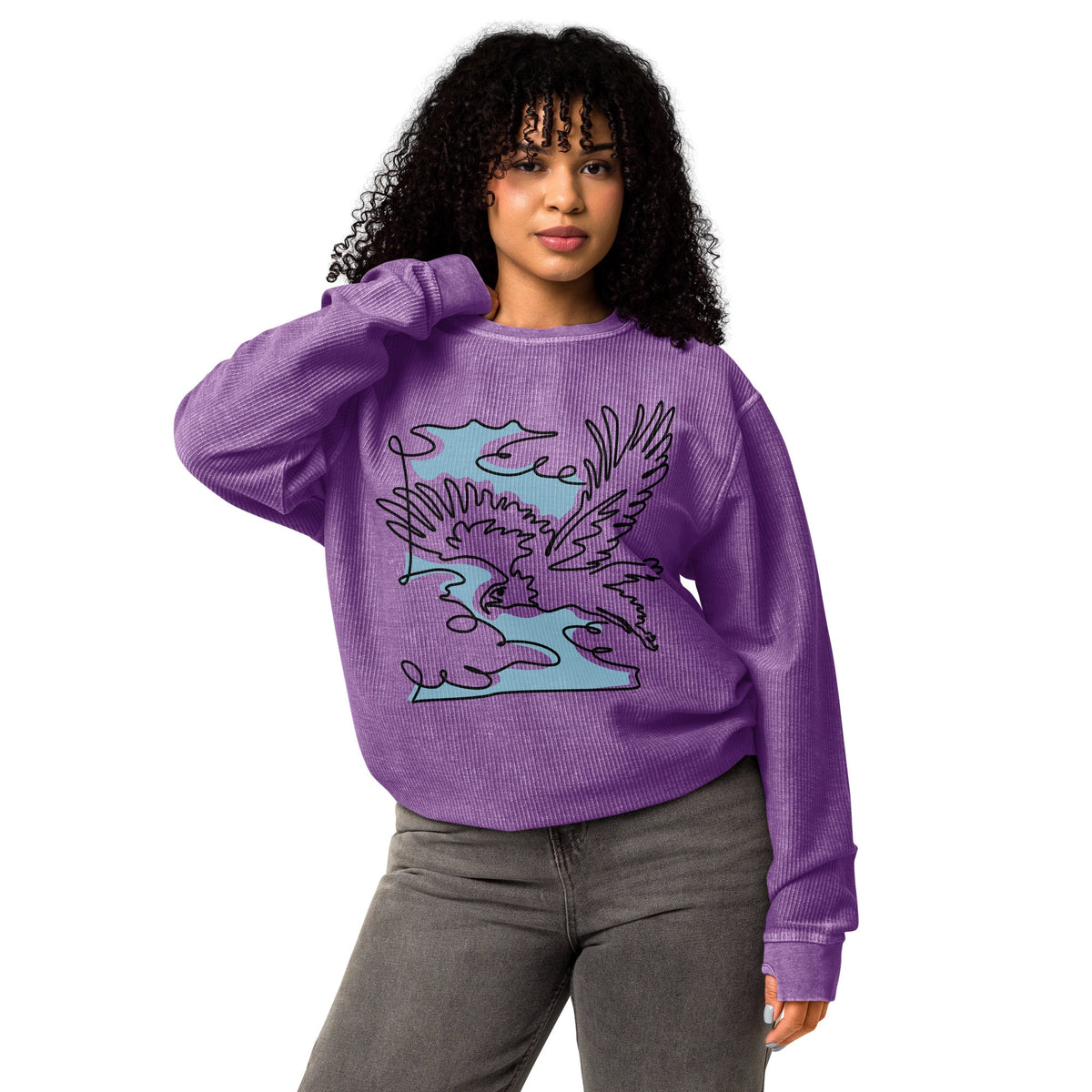 Comfy Cord Sweatshirt Casual Sweatshirt Classic Sweatshirt women's sweatshirt - PratSN