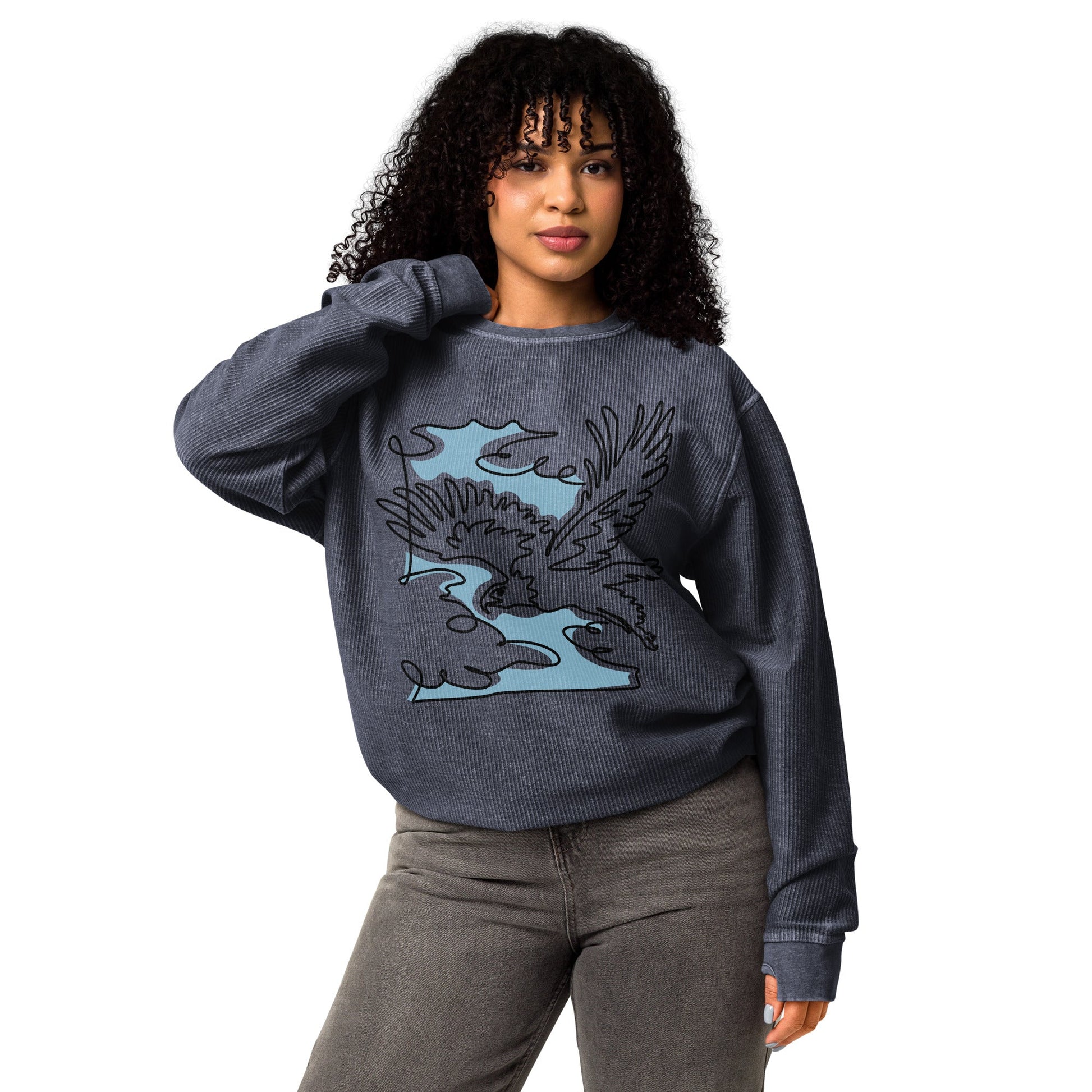 Comfy Cord Sweatshirt Casual Sweatshirt Classic Sweatshirt women's sweatshirt - PratSN
