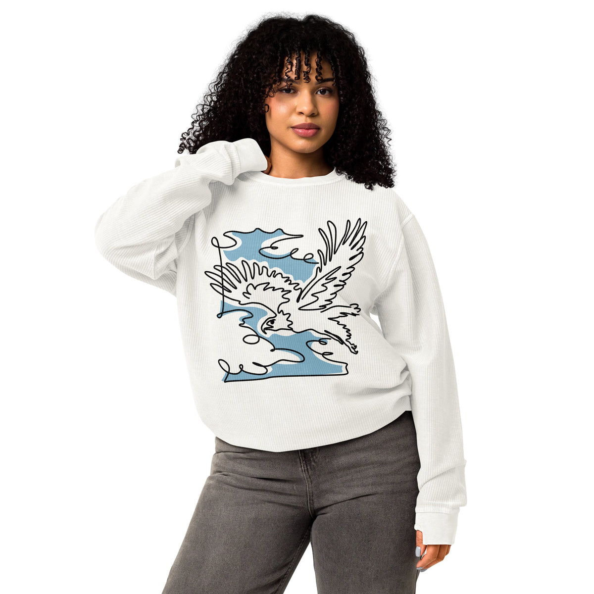 Comfy Cord Sweatshirt Casual Sweatshirt Classic Sweatshirt women's sweatshirt - PratSN