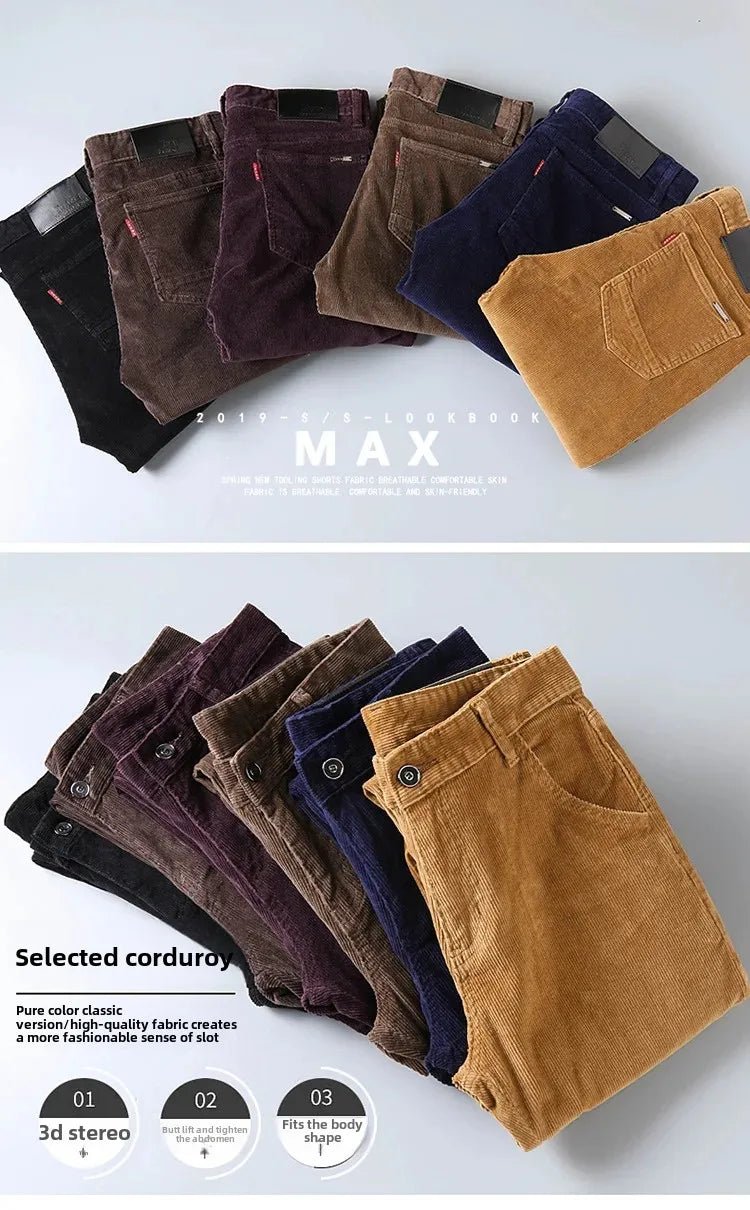 Corduroy Long Pants For Men Casual Straight - Leg Design Spring Summer Season High Sales Product Youthful Style - PratSN