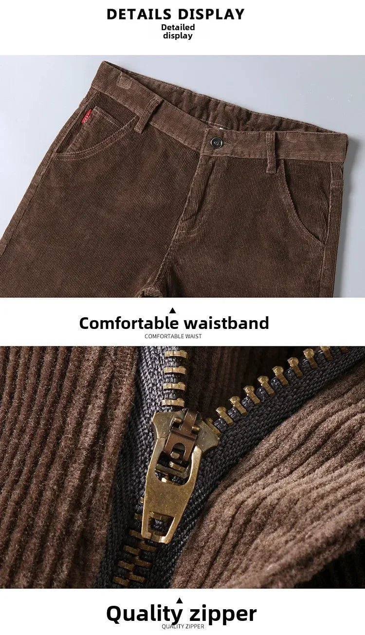 Corduroy Long Pants For Men Casual Straight - Leg Design Spring Summer Season High Sales Product Youthful Style - PratSN