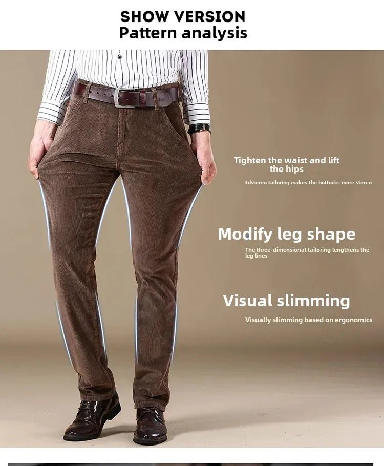 Corduroy Long Pants For Men Casual Straight - Leg Design Spring Summer Season High Sales Product Youthful Style - PratSN