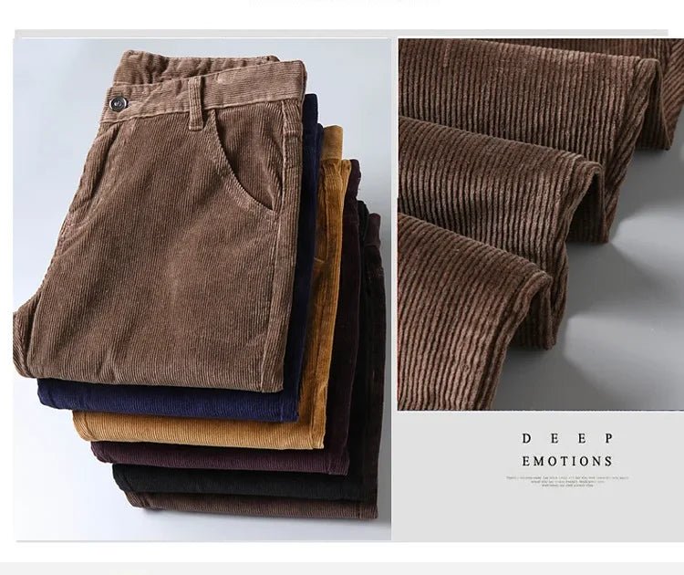 Corduroy Long Pants For Men Casual Straight - Leg Design Spring Summer Season High Sales Product Youthful Style - PratSN