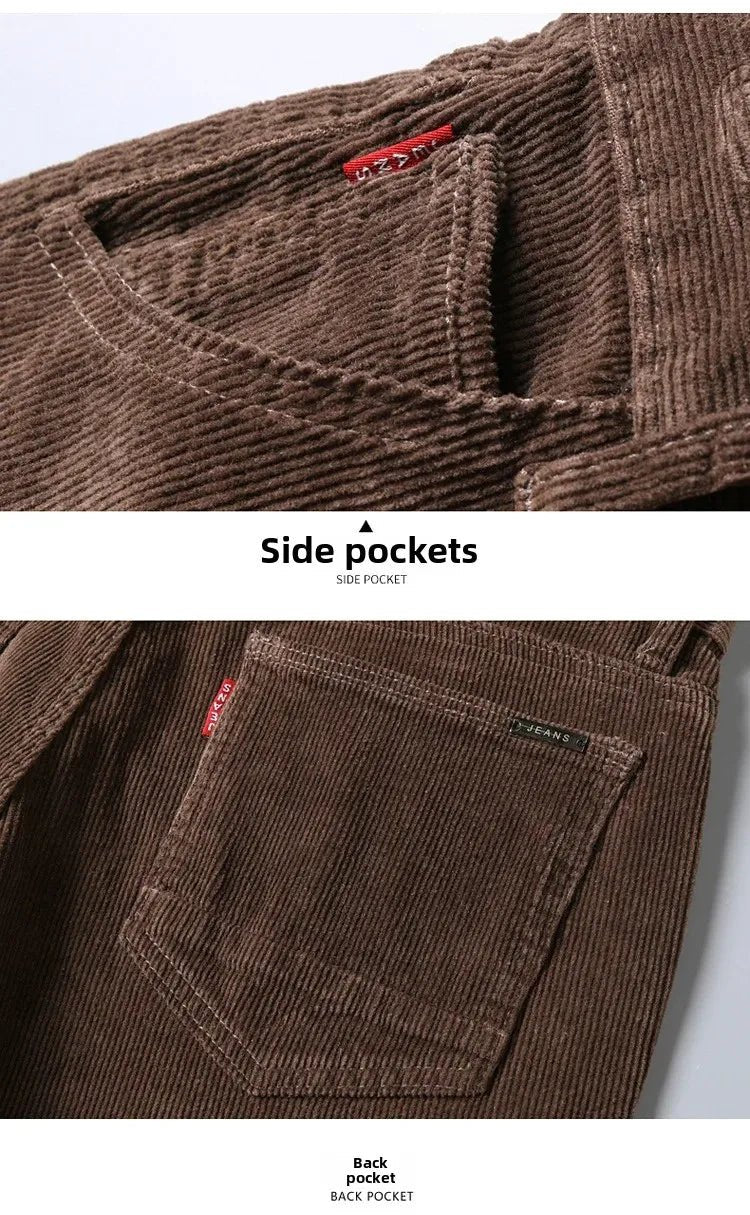 Corduroy Long Pants For Men Casual Straight - Leg Design Spring Summer Season High Sales Product Youthful Style - PratSN