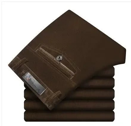 Corduroy pants loose joggers middle - aged men dad installed in autumn and winter 2023 men's casual Trousers for men streetwear - PratSN