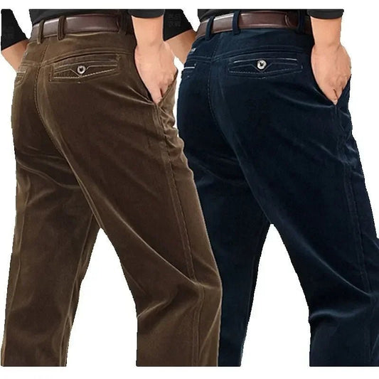 Corduroy pants loose joggers middle - aged men dad installed in autumn and winter 2023 men's casual Trousers for men streetwear - PratSN
