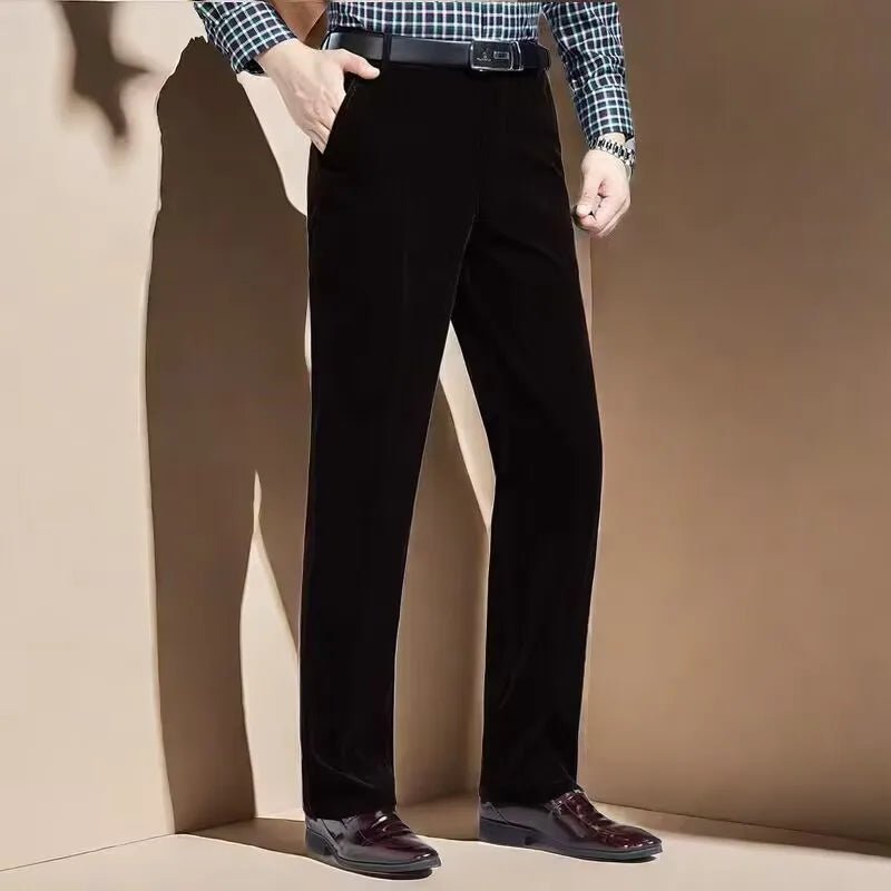 Corduroy pants loose joggers middle - aged men dad installed in autumn and winter 2023 men's casual Trousers for men streetwear - PratSN