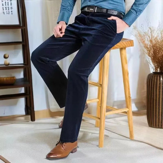 Corduroy pants loose joggers middle - aged men dad installed in autumn and winter 2023 men's casual Trousers for men streetwear - PratSN