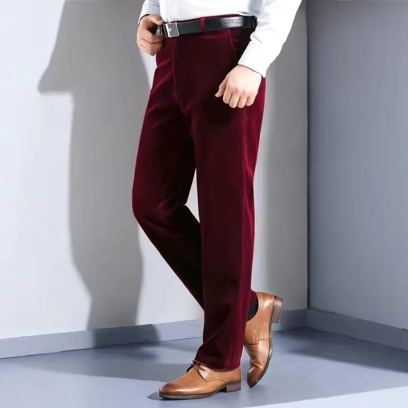 Corduroy pants loose joggers middle - aged men dad installed in autumn and winter 2023 men's casual Trousers for men streetwear - PratSN