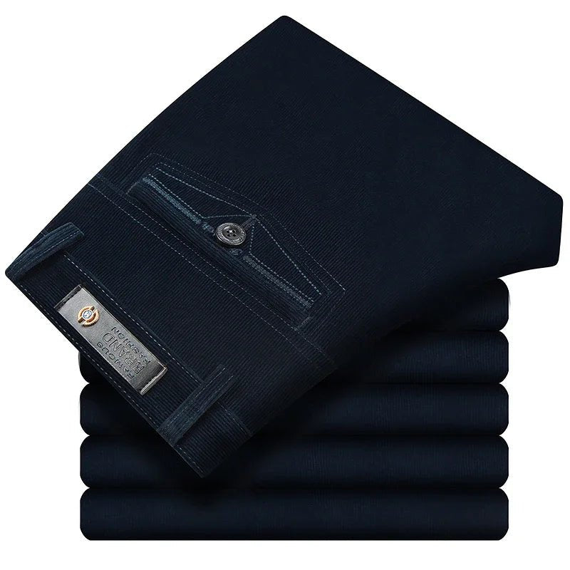 Corduroy pants loose joggers middle - aged men dad installed in autumn and winter 2023 men's casual Trousers for men streetwear - PratSN