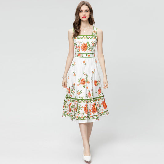 Cotton Floral Print Dress - PratSN