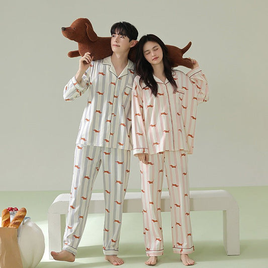 Couple Sleepwear Set Pure Cotton Pajama Set - PratSN